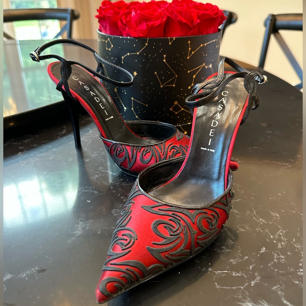Casadei vintage red pumps